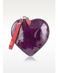 Fontanelli Patent Leather Heart Coin Purse