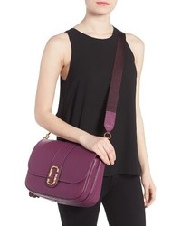 Marc Jacobs Interlock Leather Crossbody Bag Purple