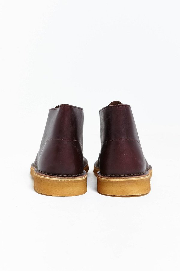 Clarks wine leather desert clearance boots