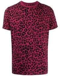Purple Leopard Crew-neck T-shirt