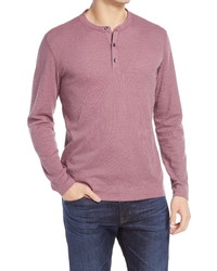 Purple Long Sleeve Henley Shirt