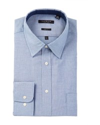 Isaac Mizrahi Black Label Solid Long Sleeve Button Front Dress Shirt