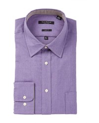 Isaac Mizrahi Black Label Solid Long Sleeve Button Front Dress Shirt