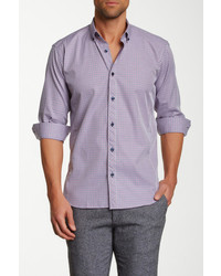 Jared Lang Long Sleeve Plaid Semi Fitted Shirt