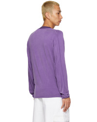 Jacquemus Purple Crewneck Long Sleeve T Shirt