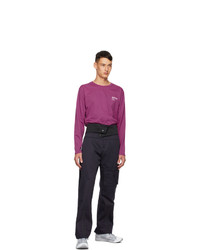 AFFIX Purple Standardized Logo Long Sleeve T Shirt