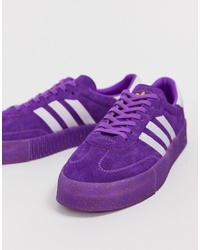 adidas Originals Tfl Samba Rose In Purple And White