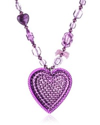 Tarina Tarantino Iconic Classics Purple Haze Lucite Multibead Heart Necklace