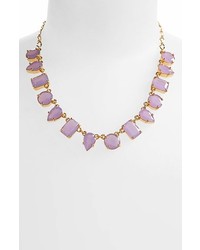 kate spade new york Gumdrop Gems Stone Frontal Necklace Perfect Purple Gold