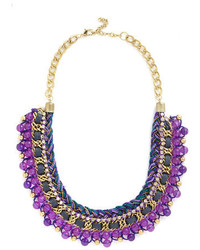 Zad Fashion Inc Bead Still My Heart Necklace In Purple