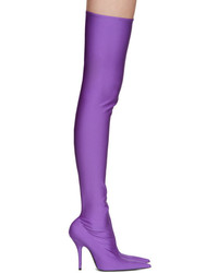 Balenciaga Purple Knife Over The Knee Boots