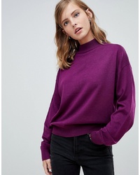 ASOS DESIGN Eco Jumper In Loose Fit With Turtle Neck And Balloon Sleeve