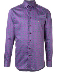 Purple Paisley Long Sleeve Shirt