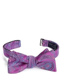 Purple Paisley Silk Bow-tie