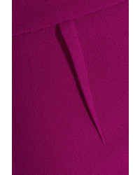 Roland Mouret Arreton Wool Crepe Pencil Skirt Purple