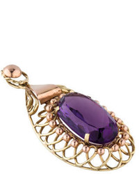 14k Wire Wrapped Amethyst Pendant