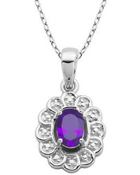 Lord & Taylor February Birthstone Sterling Silver Necklace