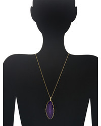 Purple Agate Pendant Necklace