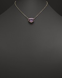 Vianna Brasil 18k Yellow Gold Necklace With Amethyst And Diamond Accents 165