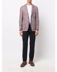 Canali Single Breasted Check Print Blazer