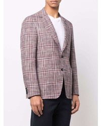 Canali Single Breasted Check Print Blazer