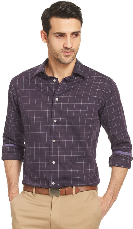 van heusen plaid shirts