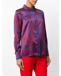 Dvf Diane Von Furstenberg Stripe Print Shirt