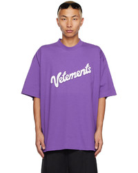 Vetements Purple Printed T Shirt