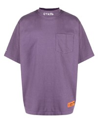 Heron Preston Ss Turtleneck Pocket Ctnmb Purple White