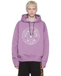 VERSACE JEANS COUTURE Purple Cotton Hoodie
