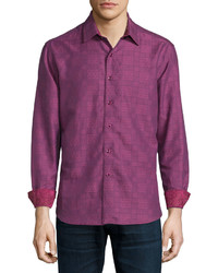 Purple Print Long Sleeve Shirt