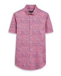 Bugatchi Ooohcotton Tech Button Up Shirt In Ruby At Nordstrom