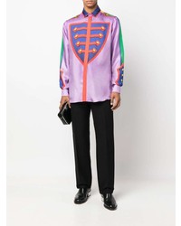 Moschino Graphic Print Silk Shirt