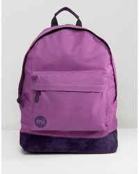 Purple Print Suede Backpack