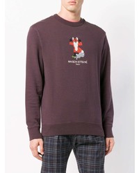 MAISON KITSUNÉ Maison Kitsun Cross Stitch Fox Logo Sweatshirt