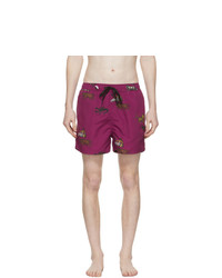 Purple Print Swim Shorts