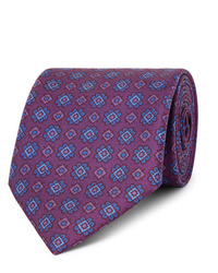 Charvet 75cm Printed Silk Faille Tie