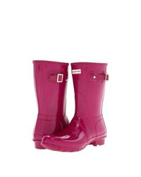 Hunter Gloss Short Rain Boots Violet