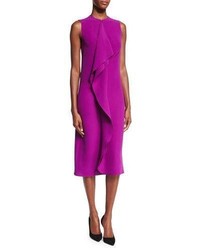 Purple Ruffle Sheath Dress