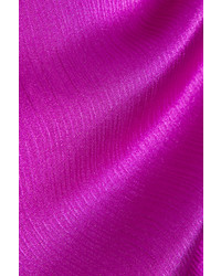 Cushnie et Ochs One Shoulder Silk Satin Top Purple