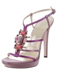 Versace Jewel Embellished Cage Sandals W Tags