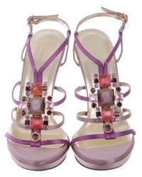 Versace Jewel Embellished Cage Sandals W Tags