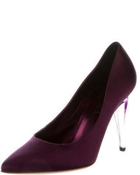 Chanel Satin Pointed Toe Pumps
