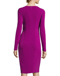 Catherine Catherine Malandrino Front Twist Keyhole Sheath Dress Purple