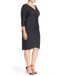 Alex Evenings Plus Size Embellished Side Ruched Jersey Cocktail Sheath Dress