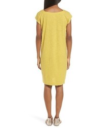 Eileen Fisher Hemp Organic Cotton Square Neck Shift Dress