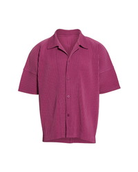 Homme Plissé Issey Miyake Home Plisse Issey Miyake Pleated Short Sleeve Button Up Shirt