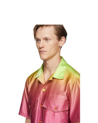 Sies Marjan Pink And Yellow Dean Degrade Pocket Shirt