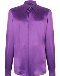 Purple Silk Dress Shirt