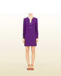 Purple Silk Party Dress